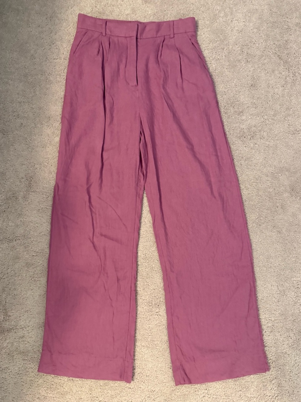 Abercrombie High-Waisted Wide Leg linen Pants